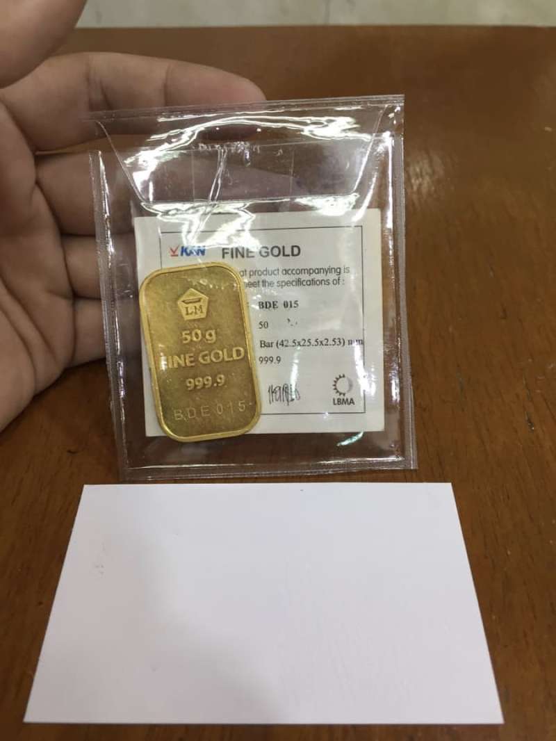 Jual Edisi Lama Logam Mulia 50 Gram Lm Antam Emas Batangan Kepingan 50 Gram Edisi Lama Online Desember 2020 Blibli