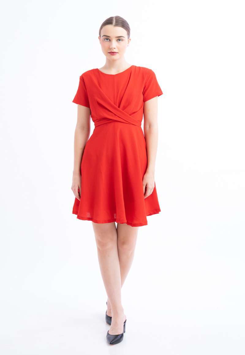 Jual Niagara Twist Red Dress Online Oktober 2020 Blibli Com