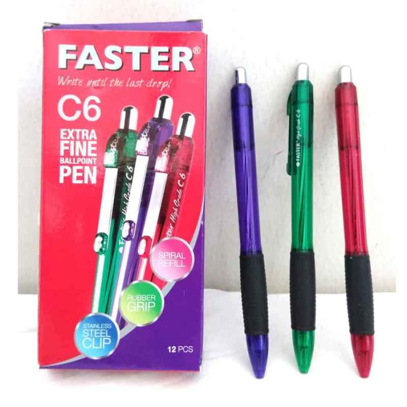 Jual Pulpen Faster C6 Black 1pcs Online Desember 2020 Blibli