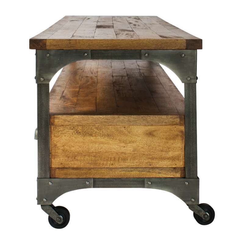 Jual Hagihara Meja Buffet Tv 2 Laci Industrial Kayu Rustic Kualitas Export Online Oktober 2020 Blibli Com