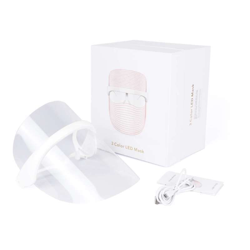 Jual 3 Color Led Mask Light Therapy Skin Rejuvenating Face Mask Face Shield Merah Online Januari 2021 Blibli