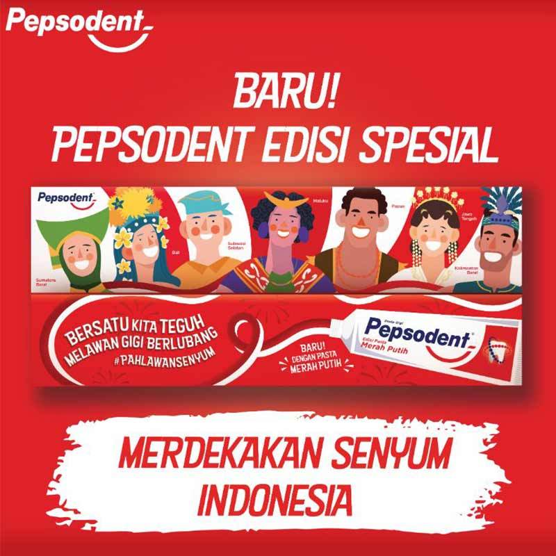 Jual Pepsodent Pencegah Gigi Berlubang Pasta Gigi Edisi Spesial Merah Putih 160 G Online Desember 2020 Blibli
