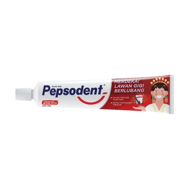 Jual Pepsodent Pencegah Gigi Berlubang Pasta Gigi Edisi Spesial Merah Putih 160 G Online Desember 2020 Blibli