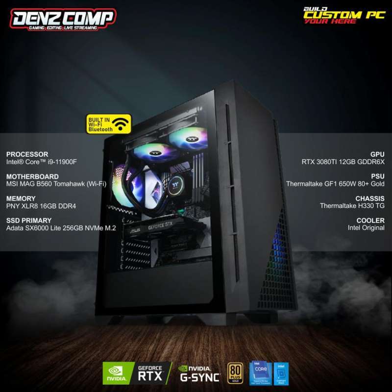 Jual Denz Gaming Pc Intel I9-11900f Rtx 3080 Ti |16gb 256