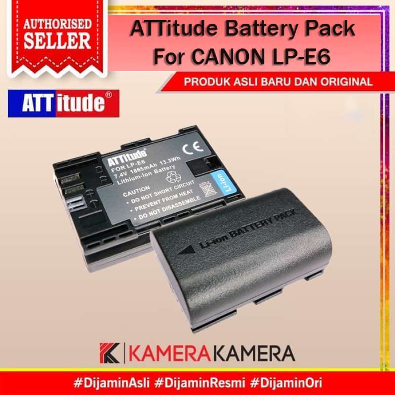 kamerakamera attitude for canon lp e6n lpe6 lp e6 battery pack garansi resmi