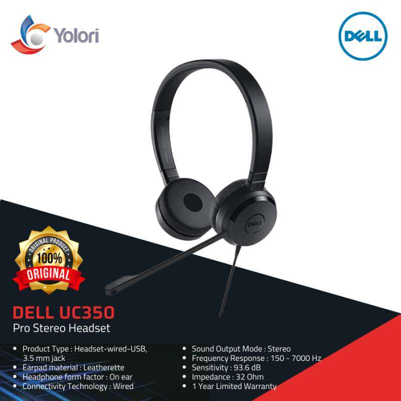 Jual Dell Pro Strereo Headset UC350 di 