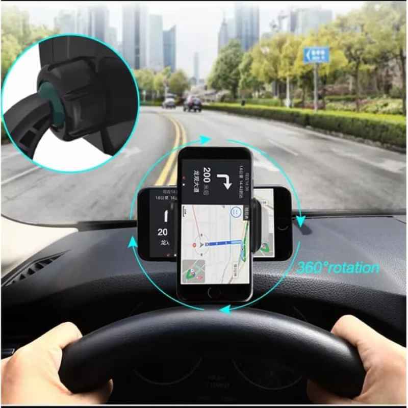 Holder Hp Dashboard Mobil Universal Jepit 360 Car Phone Mount Terbaru September 21 Harga Murah Kualitas Terjamin Blibli