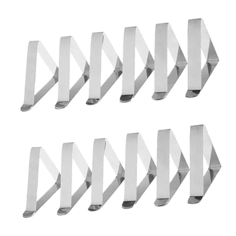Promo 12Pcs Tablecloth Clips - Stainless Steel Table Cover Clamps Skirt  Clips for Home Kitchen Restaurant Picnic Tables Diskon 28% di Seller Homyl  - China | Blibli