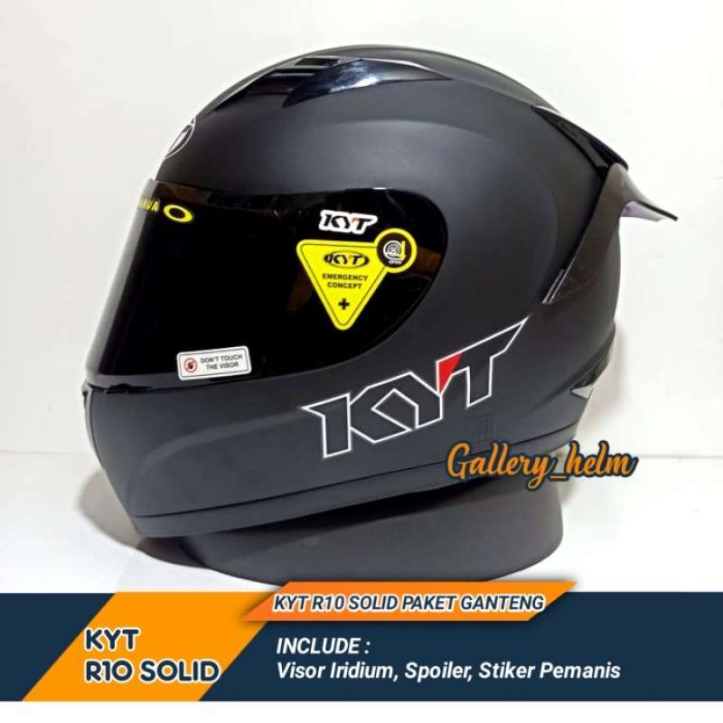 Promo Helm Kyt R10 Hitam Doff Paket Ganteng Include Visor