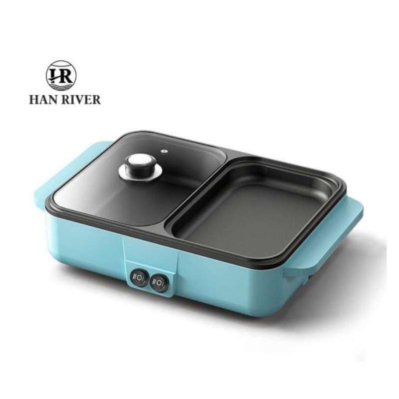 Jual Han River Alat Grill Griller Panggang Panggangan Bbq Panci Hotpot Elektrik Pan 2 In 1 1400 W Anti Lengket Multifungsi Online November 2020 Blibli