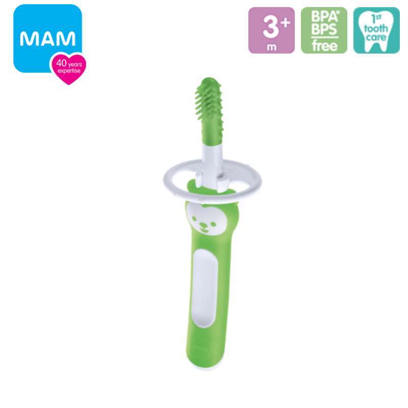 Promo MAM Sikat Gigi Massaging Brush with Safety Shield untuk Bayi
