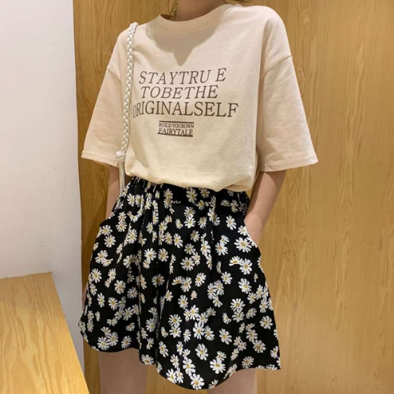 floral wide-leg casual shorts 