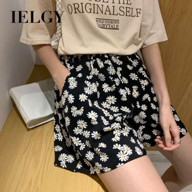 floral wide-leg casual shorts 