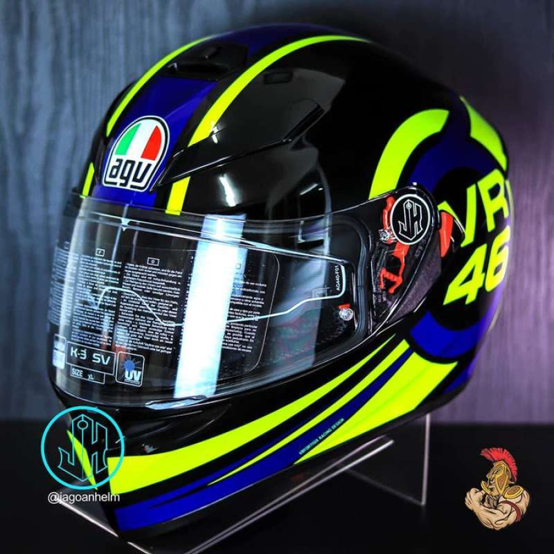 Jual AGV HELM K3 SV | ROSSI TOP RIDE 46 | DOUBLE VISOR - Black L di Seller  Jagoan Helm Official Store - Kota Bekasi, Jawa Barat | Blibli
