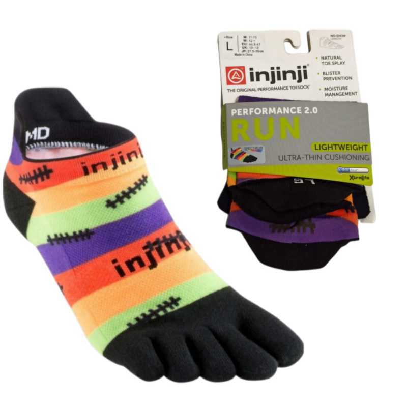 INJINJI PERFORMANCE RUN 2.0 NO SHOW SIZE L kaos kaki anti blister STICHES