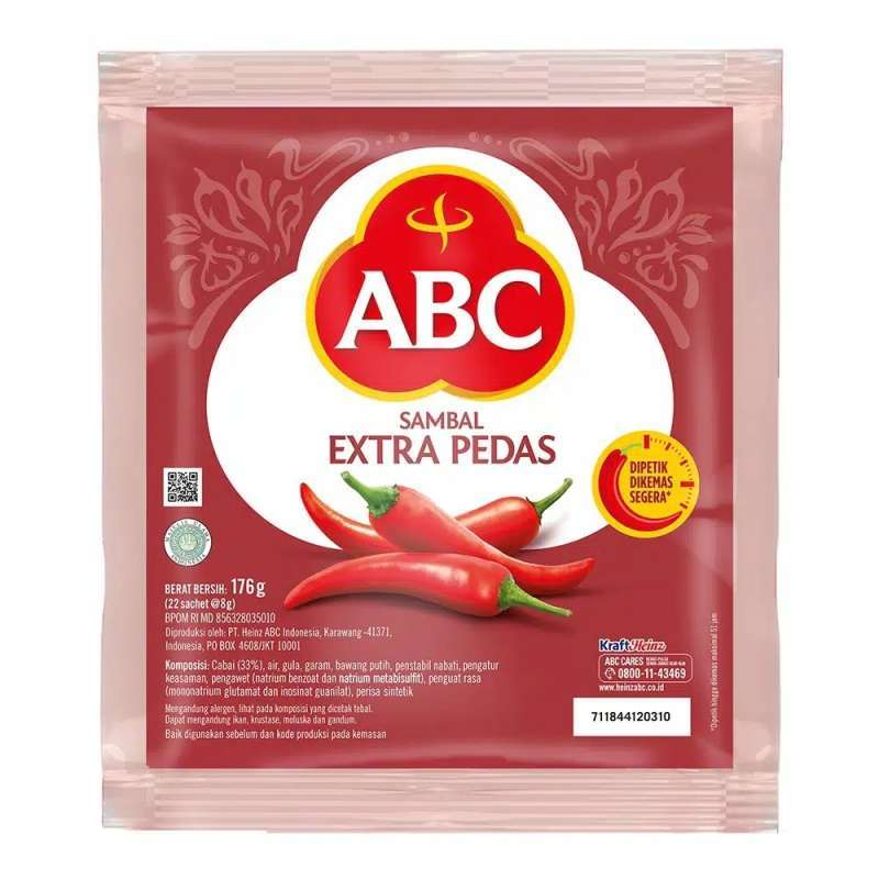 Jual Saus Sambal Extra Pedas Abc 8 Gr Sachet Pack Isi 22 Pcs Online April 2021 Blibli 200 ml air 100 gram ayam cincang minyak goreng secukupnya 10 buah tahu goreng 1 butir telur kocok lepas 300 gram terigu 2 sdm sambal abc masak bumbu : saus sambal extra pedas abc 8 gr sachet pack isi 22 pcs