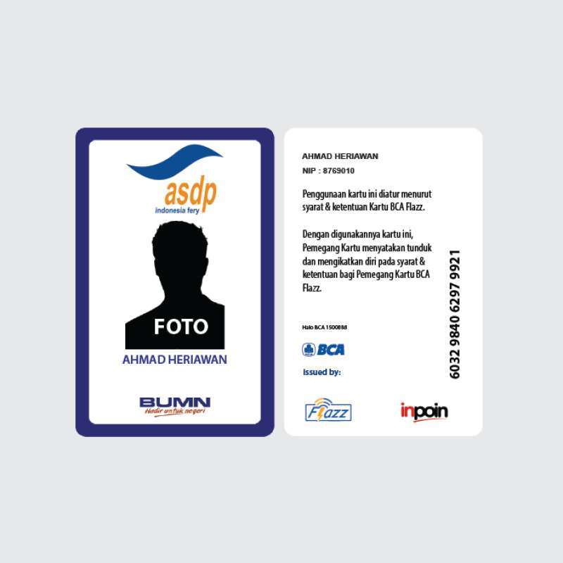 Jual Kartu Flazz Bca Kartu Asdp Kartu Tanda Pengenal Bca Kartu Id Card Kartu Etoll Winlycollections Saldo Nol 2 Sisi Online November 2020 Blibli Com