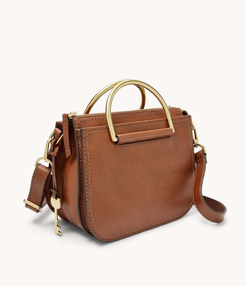 Fossil ryder mini satchel tan store
