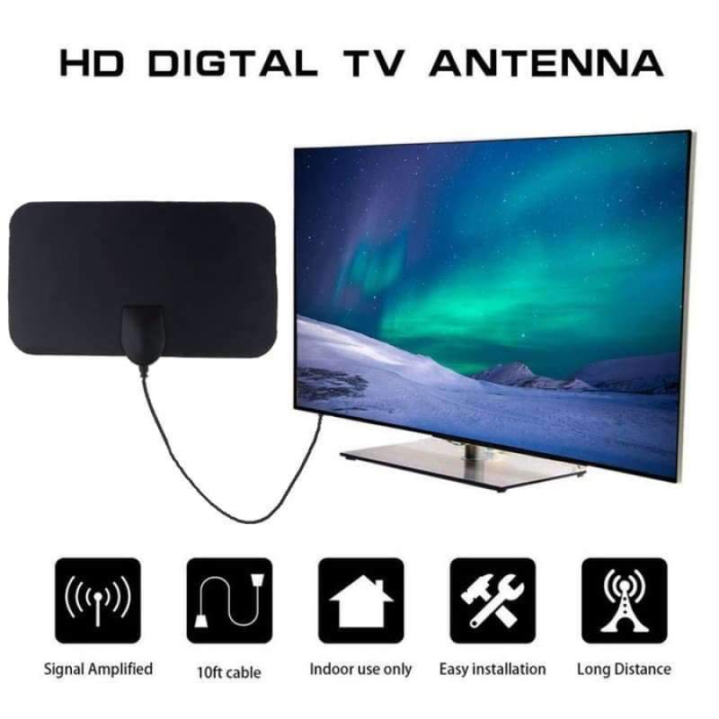 Jual Antena Tv Digital Indoor Dvb T2 4k High Gain 25db Vhf Uhf 50 Miles Online Desember 2020 Blibli