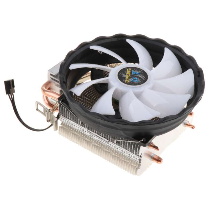 oem mute cooler heat sink with 120mm led fan dual copper pipes for pc cpu