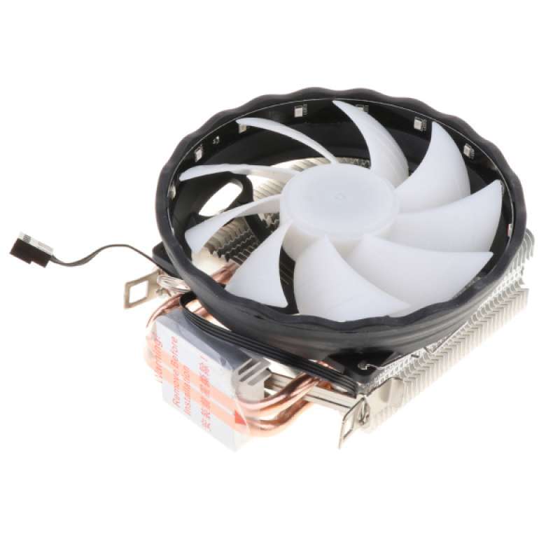 oem mute cooler heat sink with 120mm led fan dual copper pipes for pc cpu