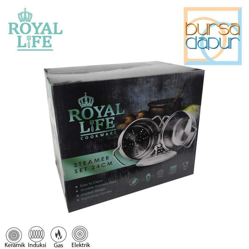 Jual Royal Life Stainless Steamer Set 24 Cm X 2 Susun Kukusan Langseng Online November 2020 Blibli Com