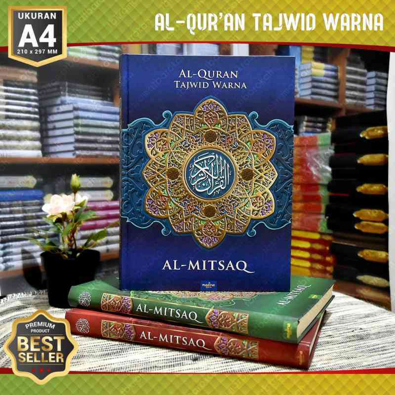 Jual Al Quran Non Terjemah Tajwid Warna Al Mitsaq A4 Hc Madina Quran Online April 2021 Blibli