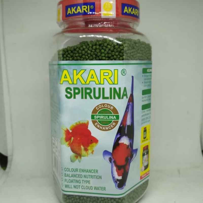 Jual Pelet Akari Spirulina 300 Gr Makanan Ikan Pakan Koi Dan Ikan Hias Online Desember 2020 Blibli