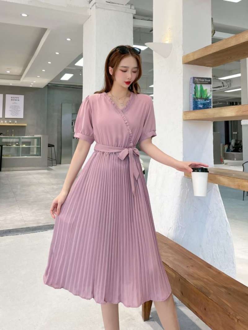 Promo Dress Korea Dress Santai Dress Wanita Terbaru Casual