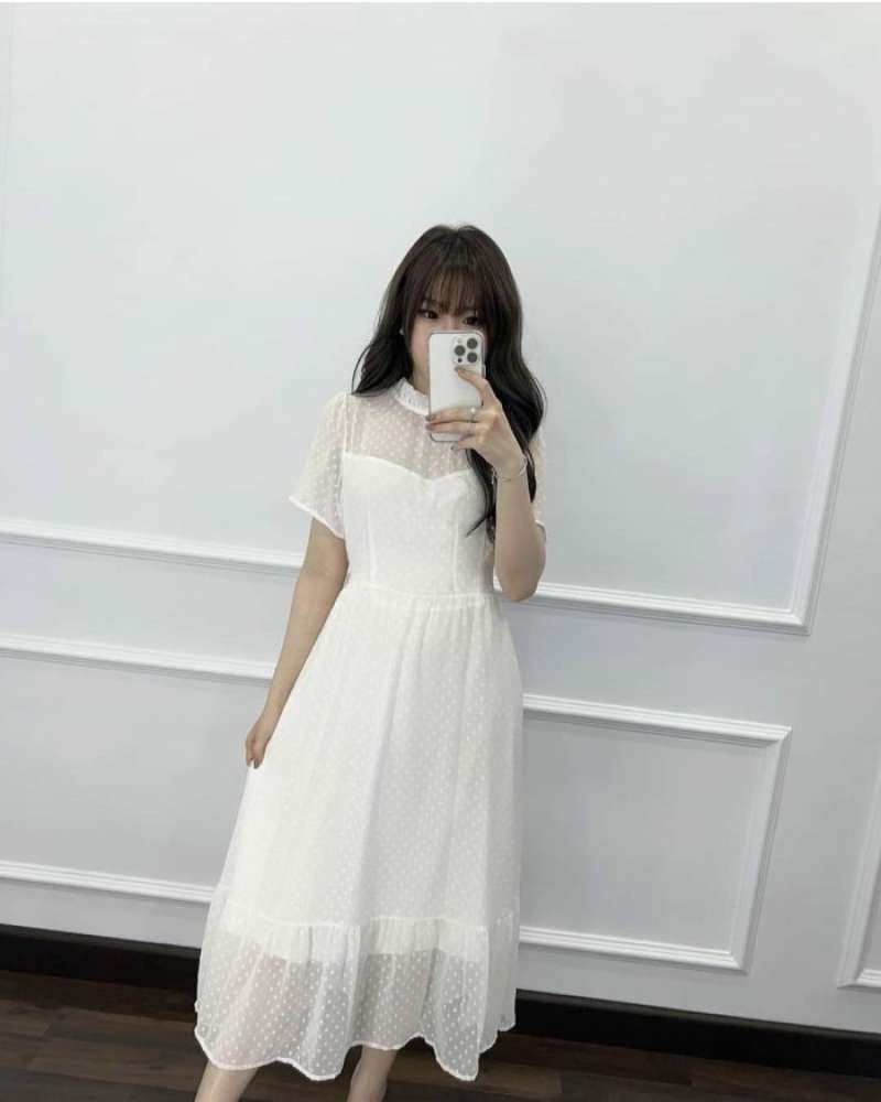 Dress putih casual sale