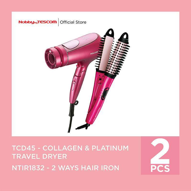 Jual Bundling Tescom Collagen Ion Hair Dryer Tcd45 Tescom Negative Ions 2 Ways Hair Iron Ntir1832 Online Oktober 2020 Blibli Com