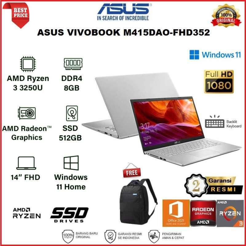 Asus M415dao Asus 8gb Ram 512gb Ssd Laptop Notebook ASUS Vivobook
