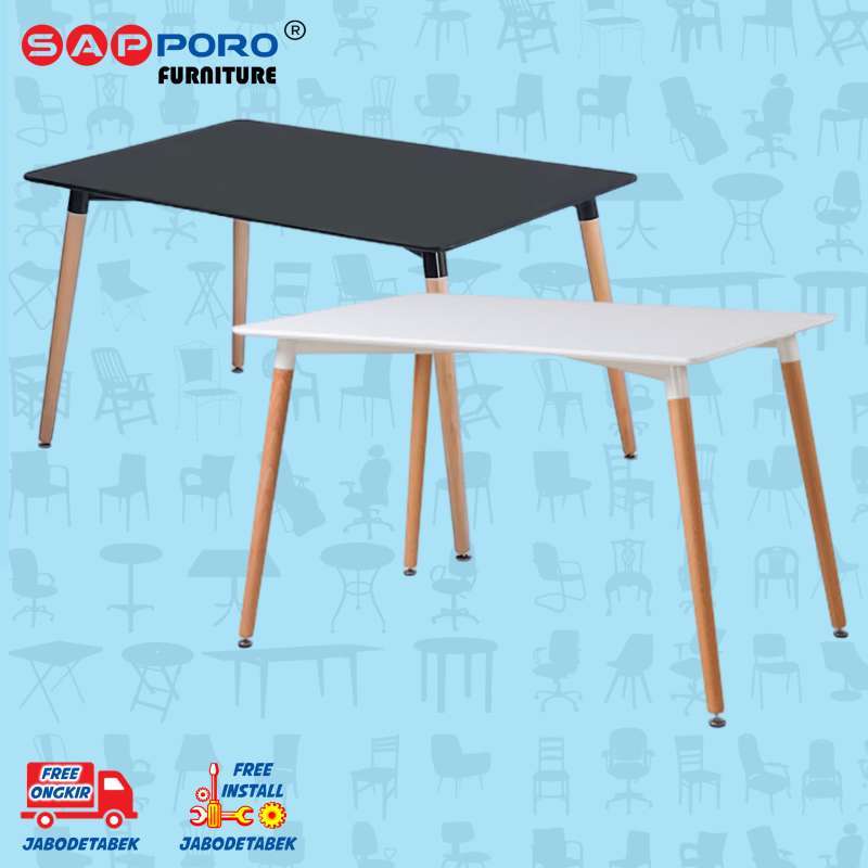Jual Eames Table Meja Makan Meja Cafe Sapporo Carnham White Online November 2020 Blibli Com