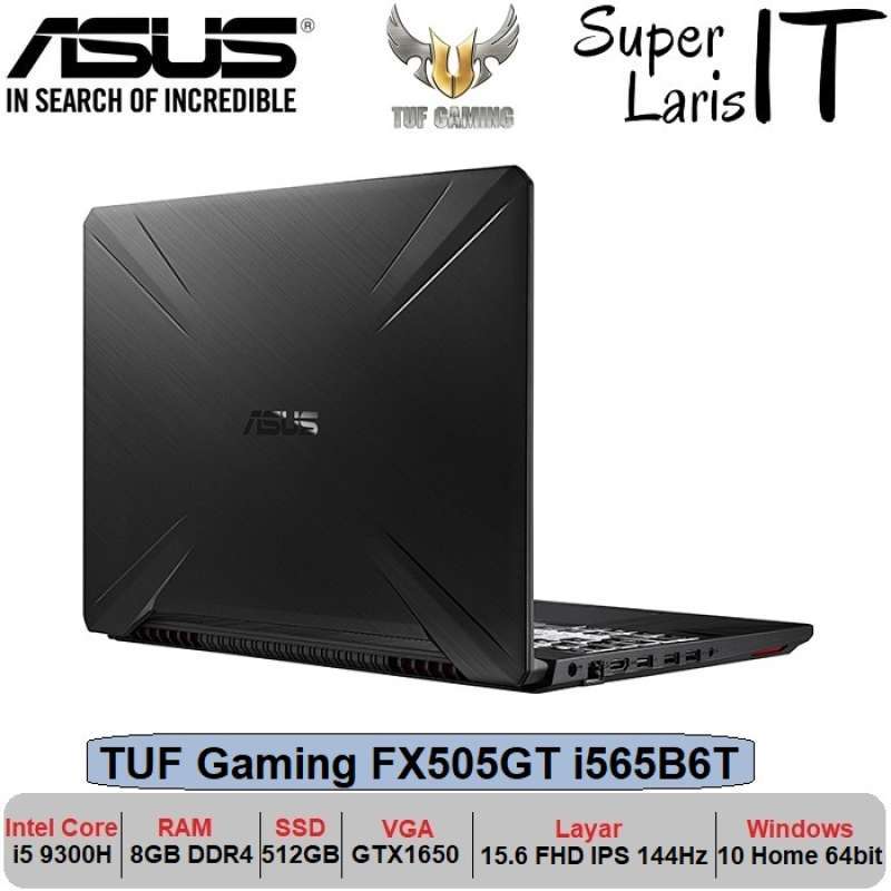 Jual Laptop Asus Tuf Gaming Fx505gt I565b6t I5 9300h Gtx1650 15 6 Ips 144hz Online November 2020 Blibli