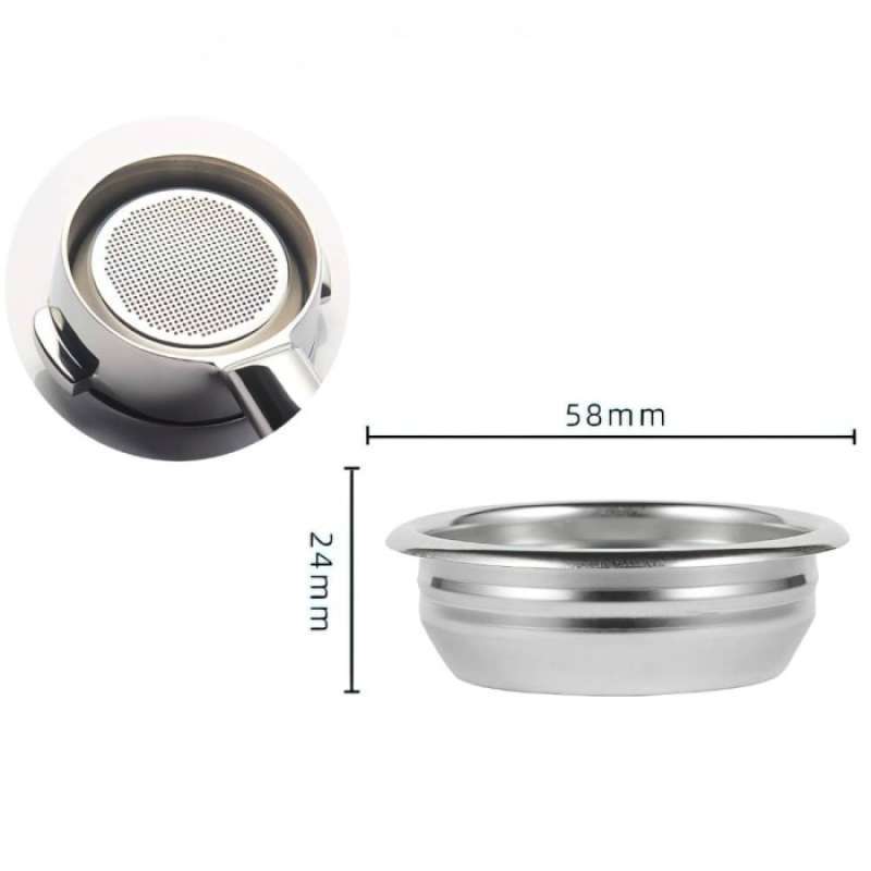 Jual Kitchenart Bottomless Coffee Filter Basket 58mm, Double Shot