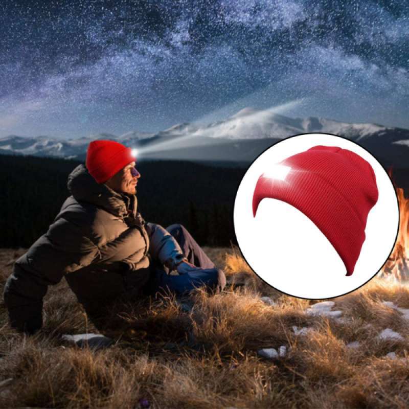 Jual 2x Cotton LED Beanie Outdoor Light 
