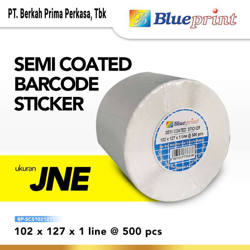 Jual Blueprint Sticker Label Barcode 102x127x1 Line Semi Coated Isi 500 Online November 2020 Blibli