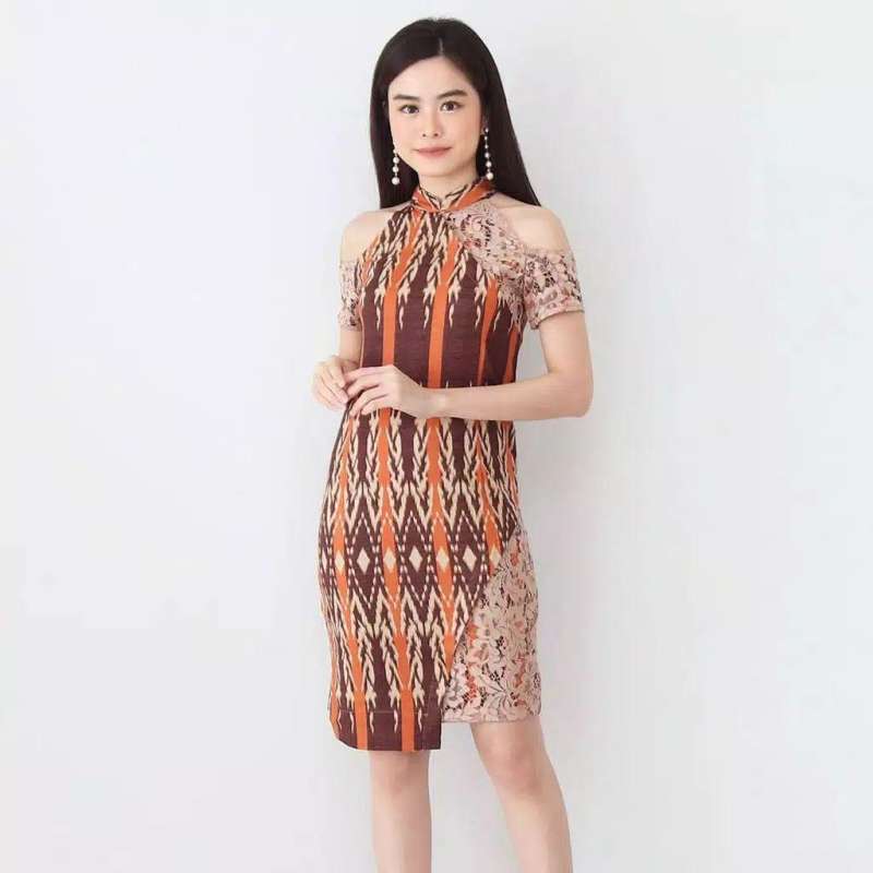 Jual Baju Batik Wanita Dress Batik Wanita Model Songket Murah Mei 2021 Blibli