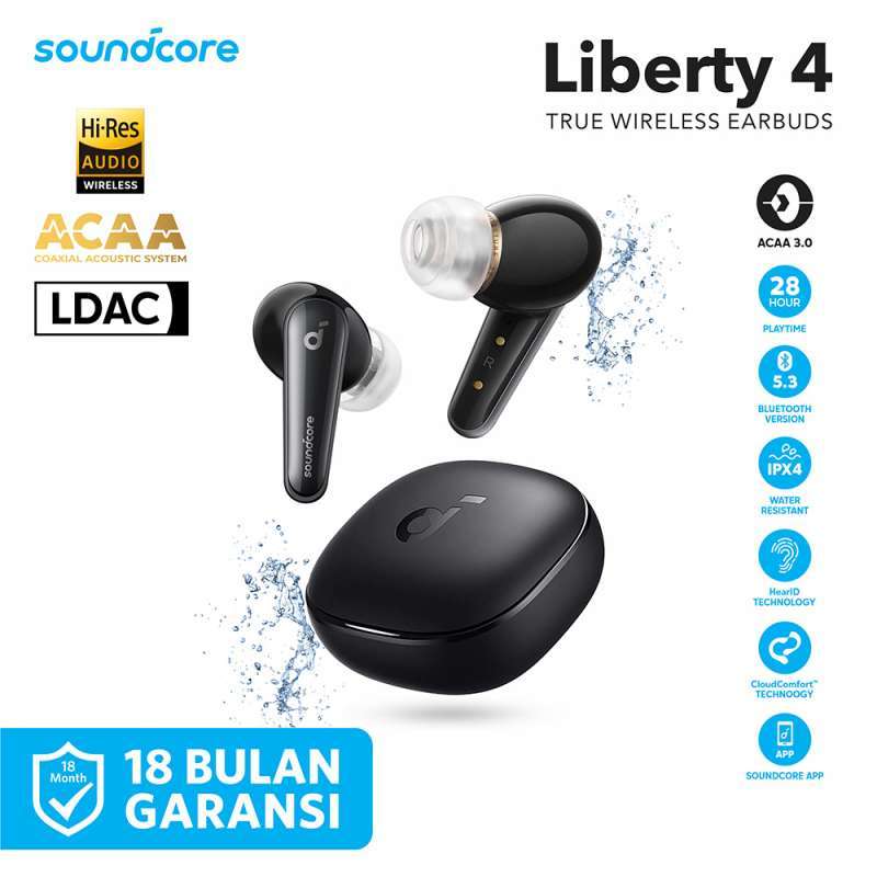Jual ANKER Soundcore Liberty 4 ANC LDAC TWS Wireless Earbuds A3953