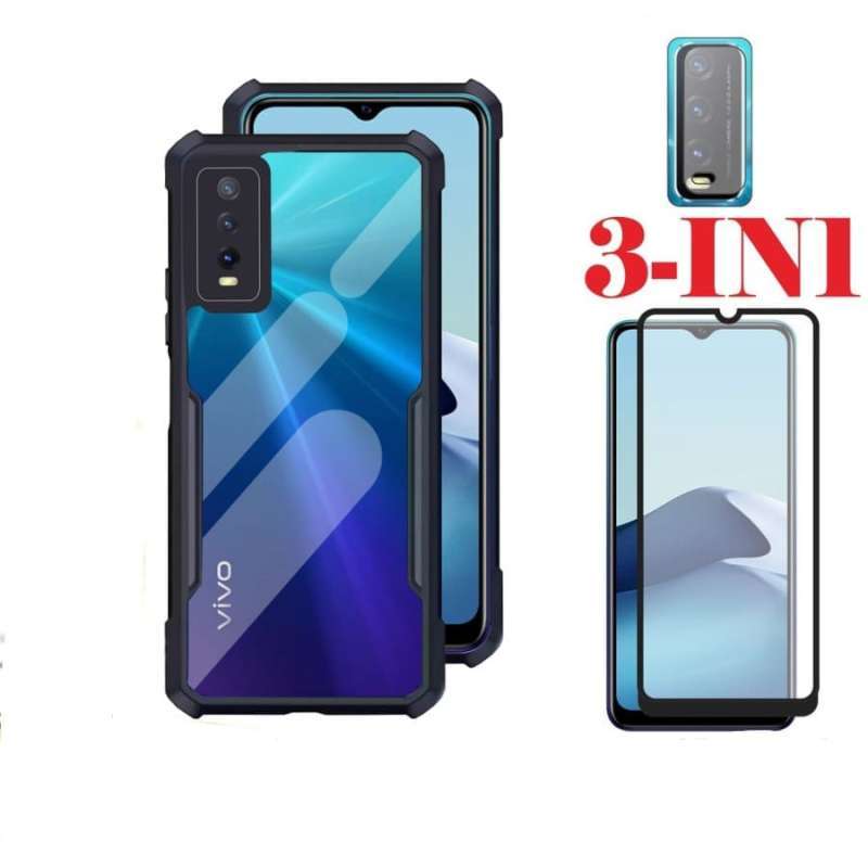 Jual Promo Paket 3in1 Case Transparan vivo Y20 Y20s Y20i