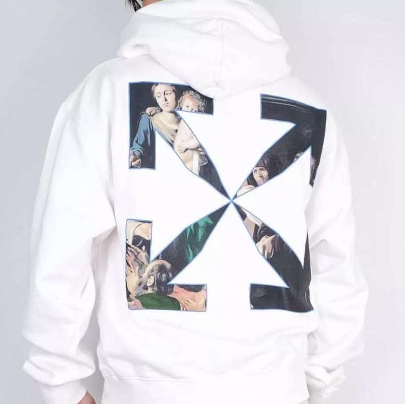 OFF-WHITE 並べ DIAG CARAVAGGIO HOODIE 17ss 