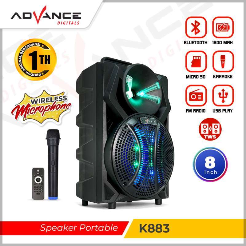 Promo Advance Speaker Meeting Portable Bluetooth 8 Inch Free Mic
