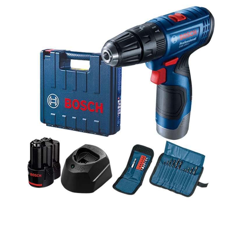 Promo Bosch Bor Tembok Baterai Dengan Aksesories 12volt Gsb 120-li