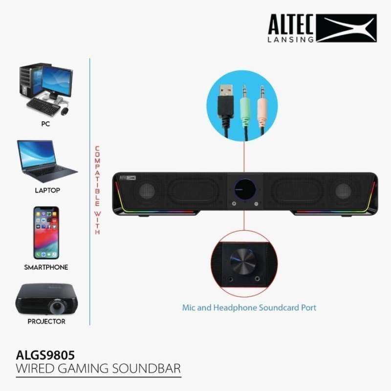 Jual Speaker Altec Lansing USB Algs9805 Soundbar (bisa Komputer Hp