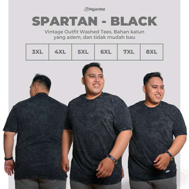 Jual Big Jordan Kaos Spartan Pria Big Size XXXL 4XL T shirt Broken