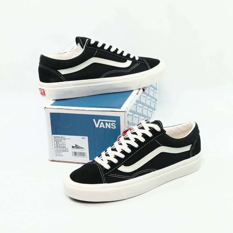 Sepatu Vans Old Skool Style 36 OG LX Black White Original