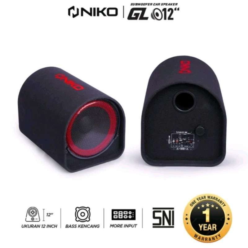 Jual NIKO GL12 Speaker Tabung Subwoofer Mobil 12 inch 115 Watt