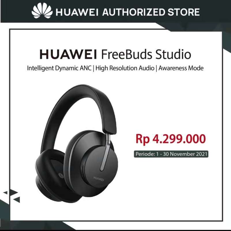 Jual HUAWEI Freebuds Studio | Wireless Noise Cancellation Headphones Free  Gift Package - Black di Seller Huawei Authorized Store - Kota Jakarta  Utara, DKI Jakarta | Blibli