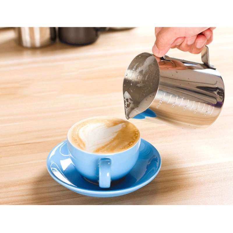 Jual Milk Jug 350ml Coffee Latte Art Stainless Steel Frother Cup Online Desember 2020 Blibli
