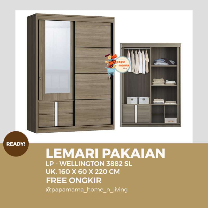 Lemari Pakaian 2 Pintu Sliding 3882 Sl Lemari Pakaian Sliding 2 Pintu Lemari Sliding Murah Medan Terbaru Agustus 2021 Harga Murah Kualitas Terjamin Blibli